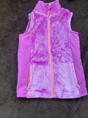 Champion Purple Fleece Jacket with Orange Trim